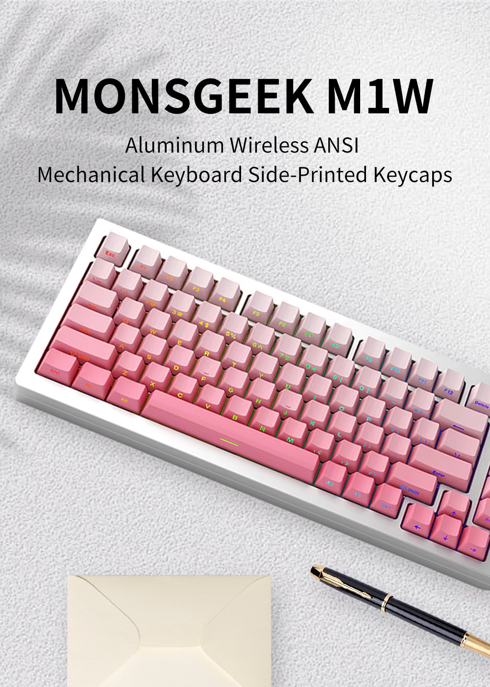 Monsgeek M1W Keyboards - Tapelf Banner Image