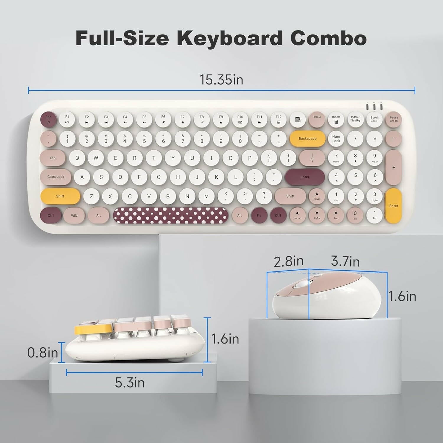 MOFII Wireless Keyboard and Mouse - White - TapElf