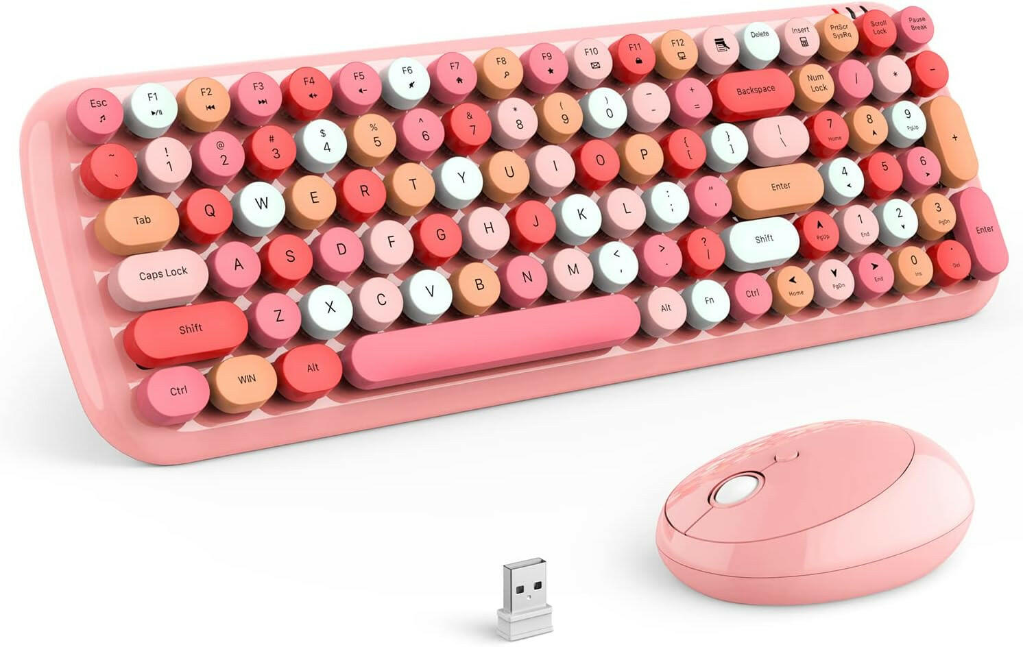 MOFII Wireless Keyboard and Mouse Combo - Pink - TapElf