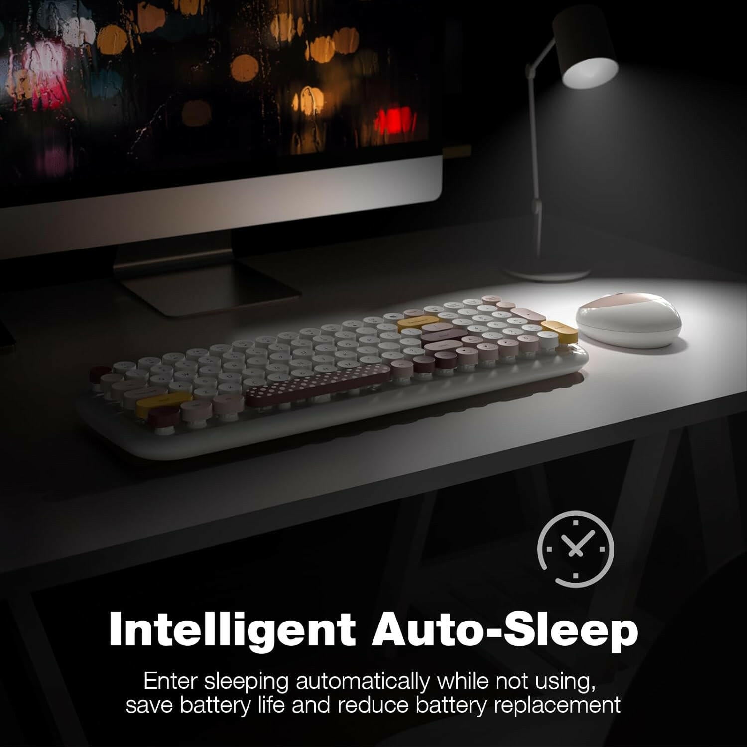 MOFII Wireless Keyboard and Mouse - White - TapElf