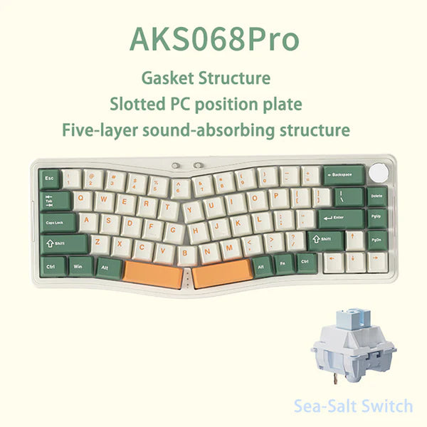Ajazz AKS068 Alice VIA Mechanical Keyboard - TapElf