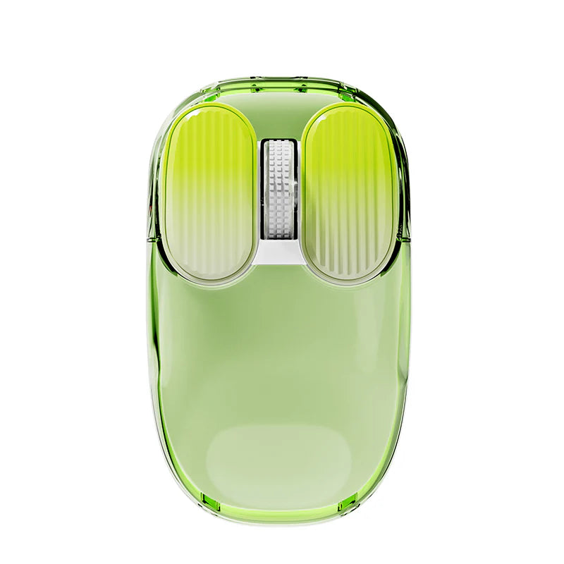 Ajazz I069 Transparent RGB Green Wireless Mouse - Tapelf