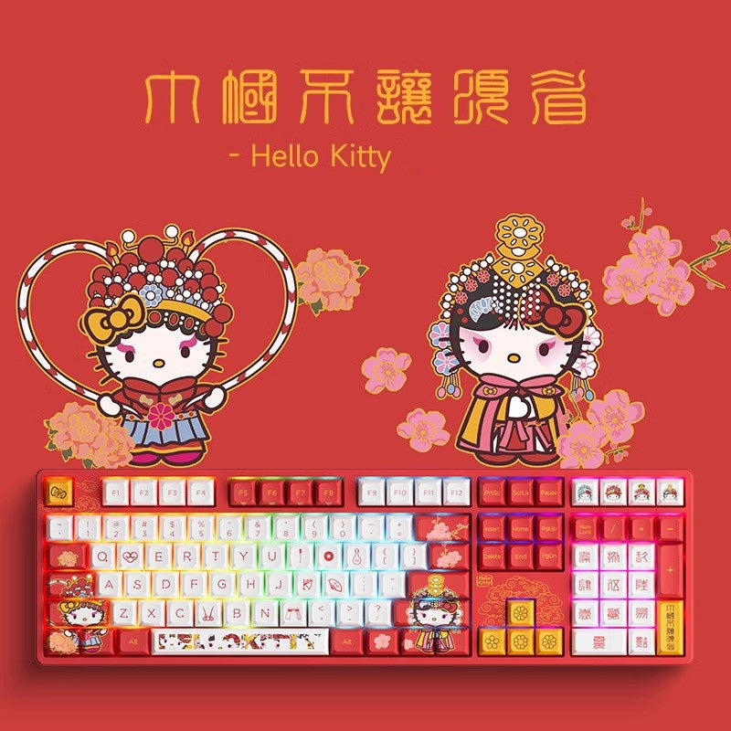Hello Kitty Peking Opera AKKO Keyboard - Tapelf