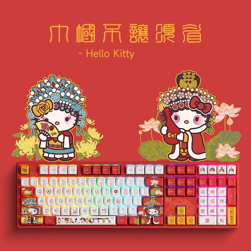 Hello Kitty Peking Opera AKKO Keyboard - Tapelf