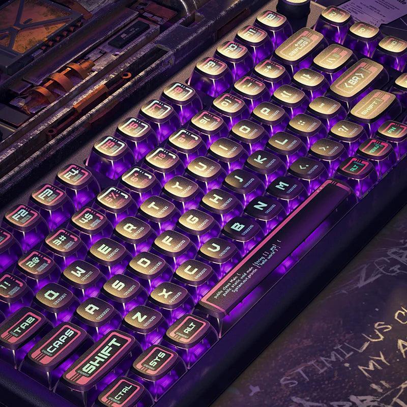 PIIFOX Cyberpunk ASA Profile PBT Keycap Set 117 Keys - Tapelf