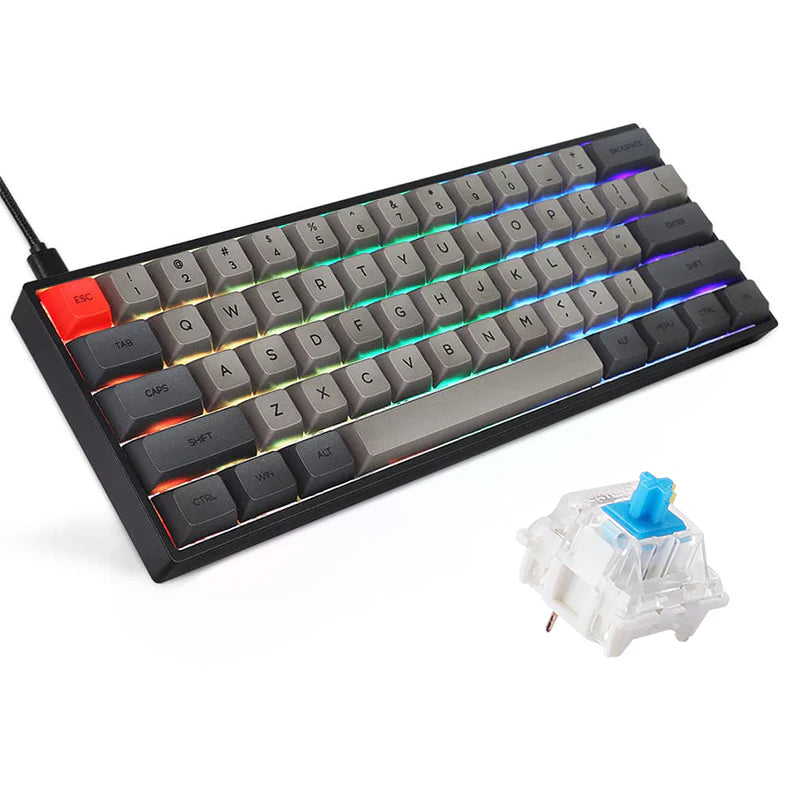 SKYLOONG GK61 Black Mechanical Keyboard - Tapelf